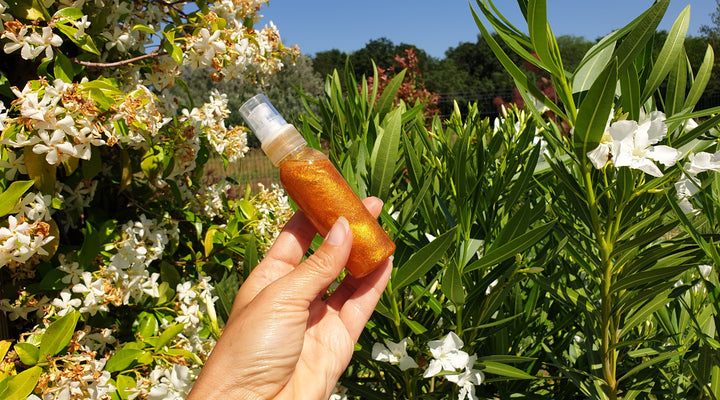 Ma recette d'huile scintillante après soleil, réparatrice et prolongatrice de bronzage